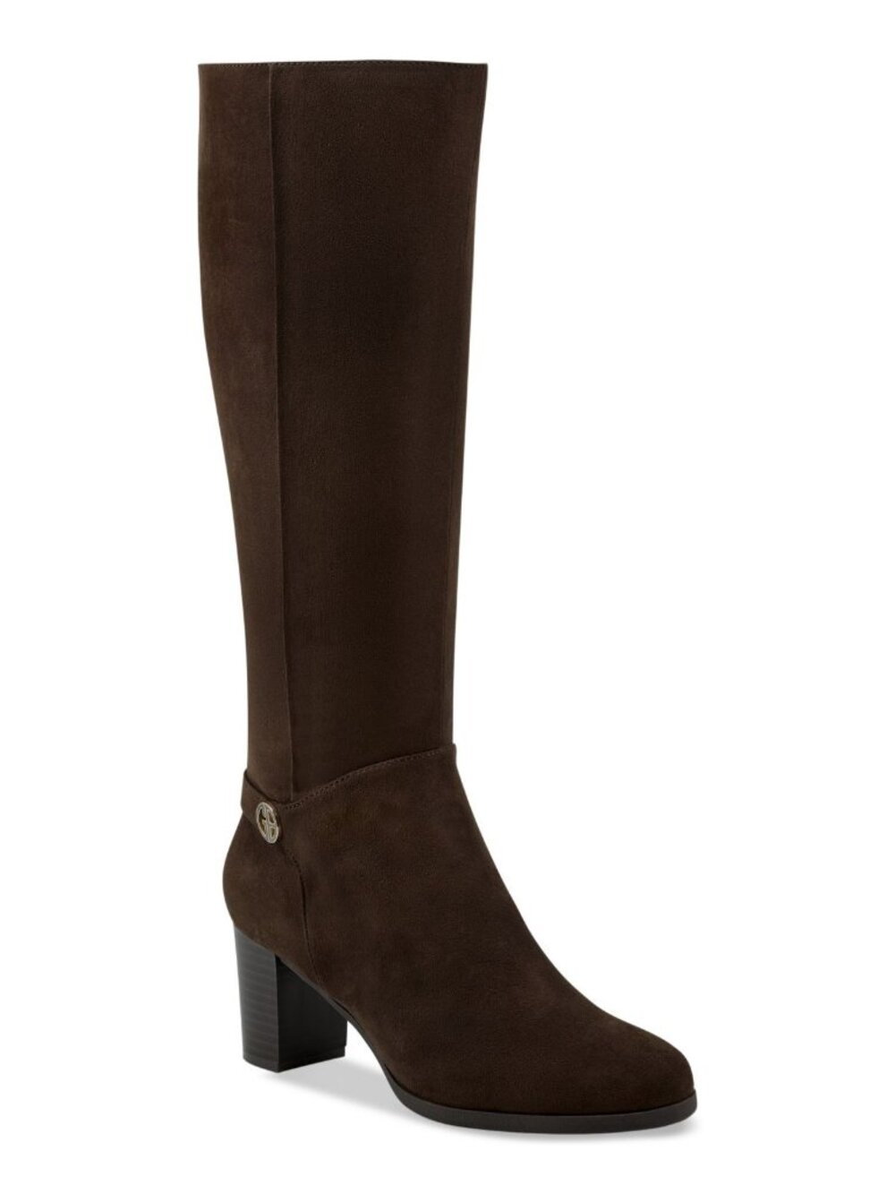 Giani Bernini Womens Adonnys Knee High Dress Boots Chocolate Micro Size 6.5M NWB